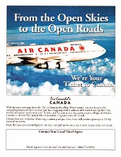 Advertisement written for travel partner, Air Canada